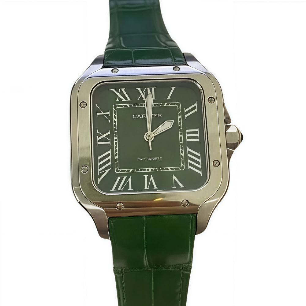Cartier Santos Green Dial Large Size WSSA0062 Unworn 2025