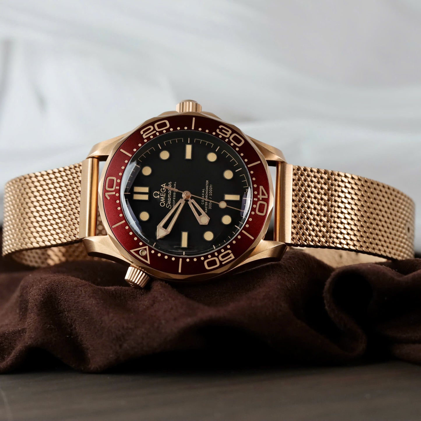 Omega Seamaster Diver Watch 300M Bronze Gold Rep 11 Pink Gold Plated Workshop VS 42mm