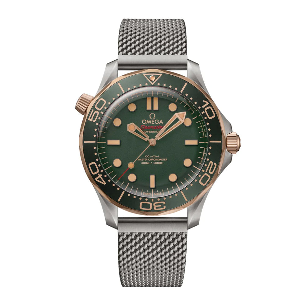 Omega Seamaster Diver Green Dial Titanium Bronze Gold 210.90.42.20.10.001 NEW