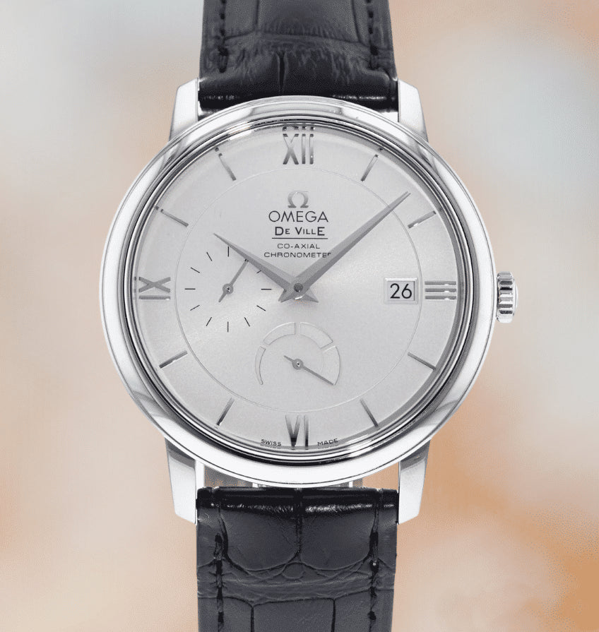 Omega De Ville Prestage Ref.424.13.40 Cal.2500 Date Box SS Automatic Mens Watch