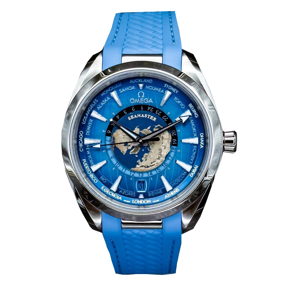 Omega Sea Master Aqua Terra WorldTimer Summer Blue FullSet Ref#220.12.43.22.03.0