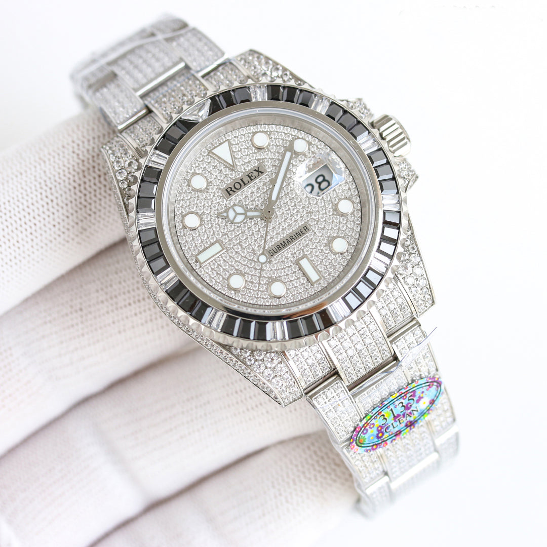 Rolex Customized Submariner Date Diamond Set Wrist Watch