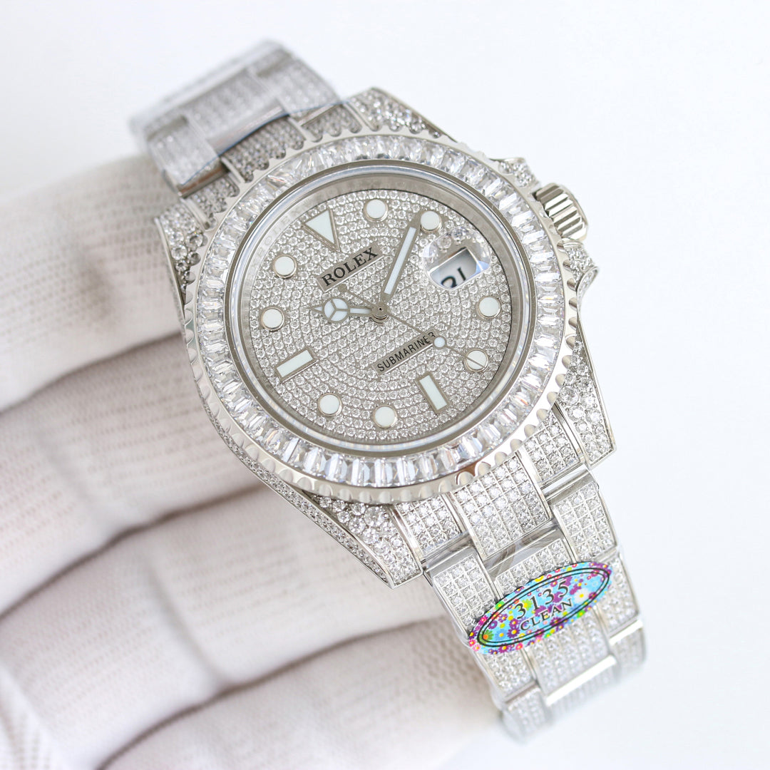 Rolex Customized Submariner Date Diamond Set Wrist Watch