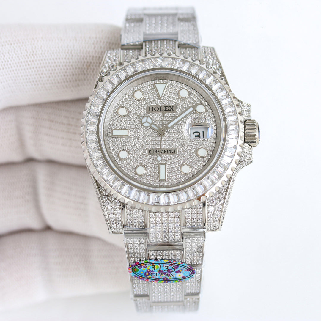 Rolex Customized Submariner Date Diamond Set Wrist Watch