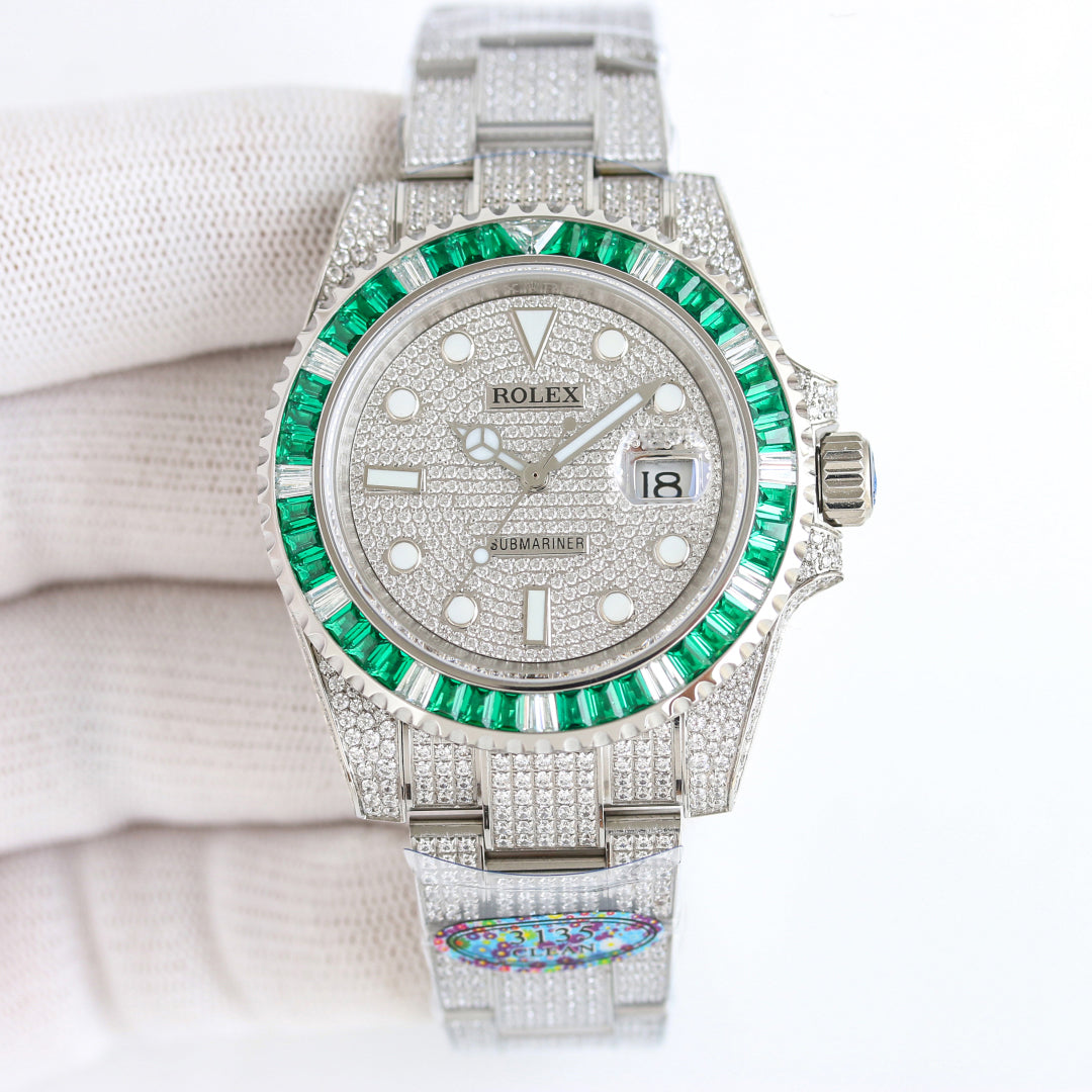 Rolex Customized Submariner Date Diamond Set Wrist Watch