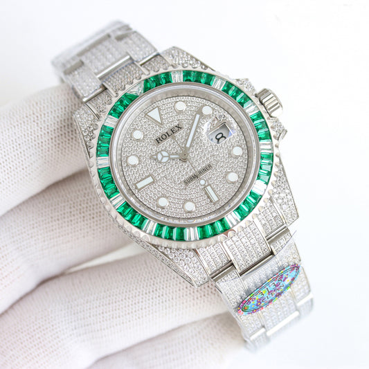 Rolex Customized Submariner Date Diamond Set Wrist Watch