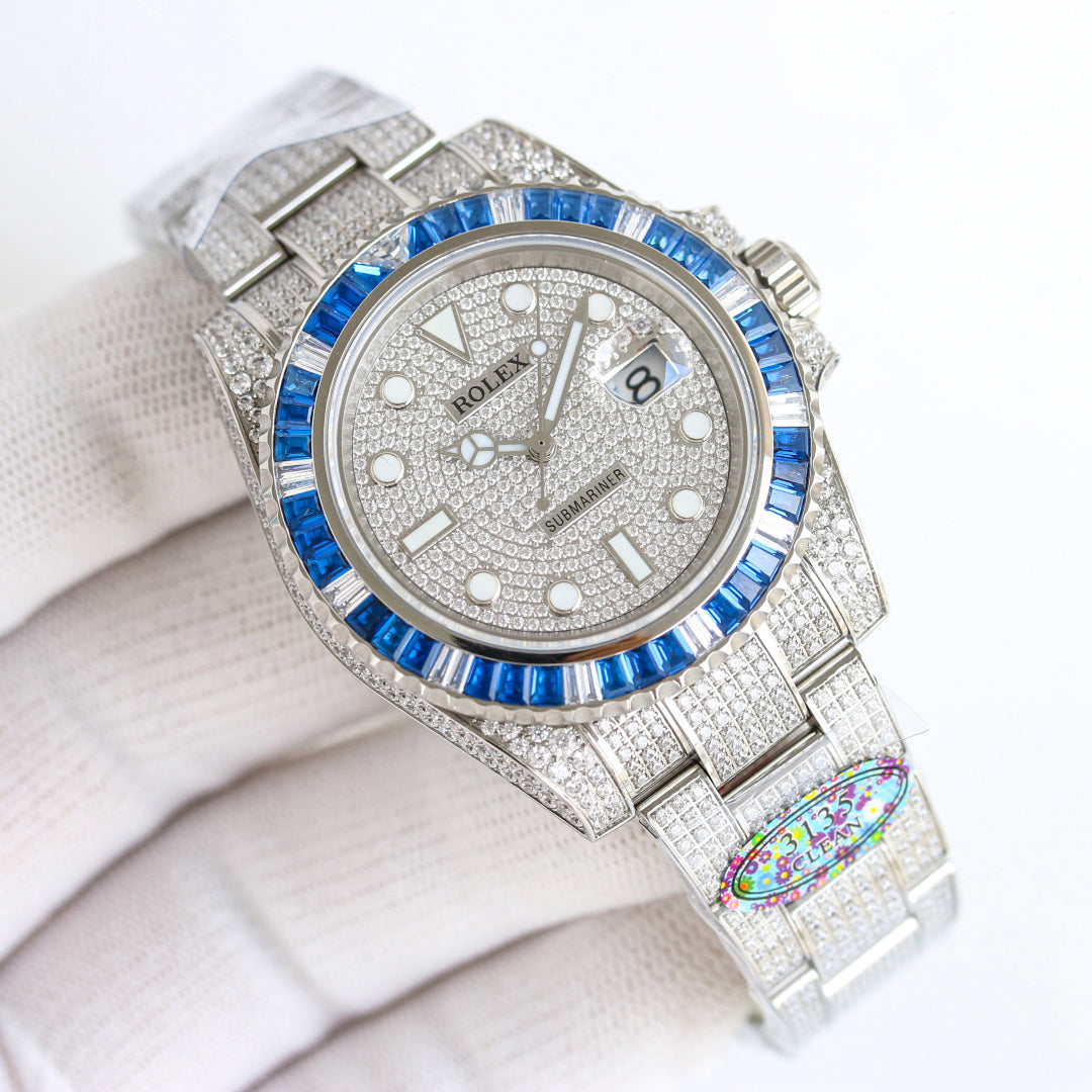 Rolex Customized Submariner Date Diamond Set Wrist Watch