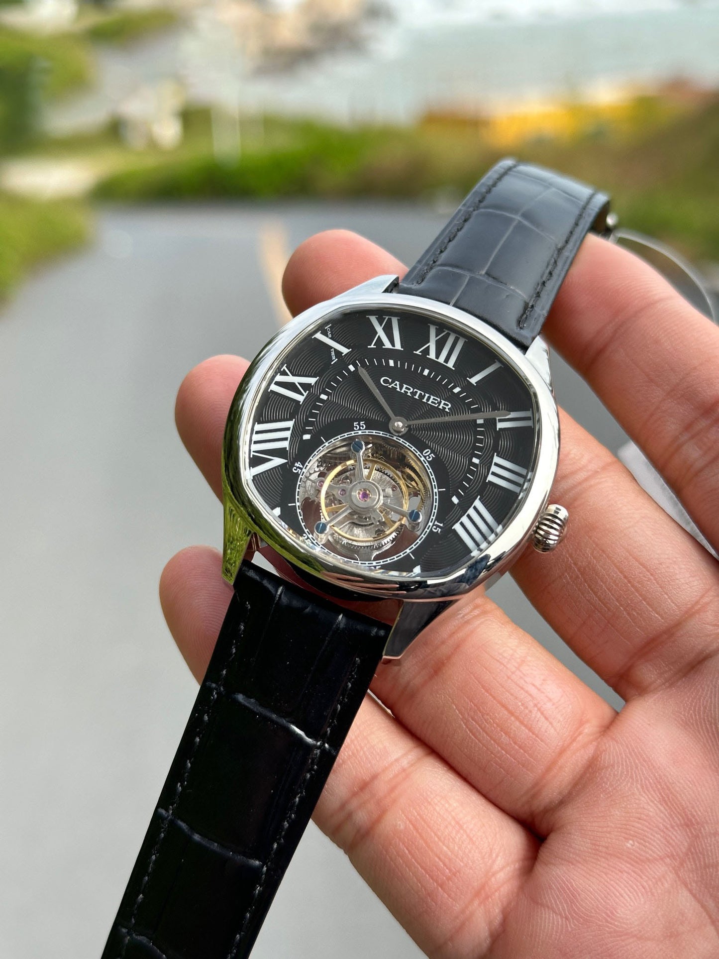 Cartier Rotonde de Cartier series floating tourbillon watch