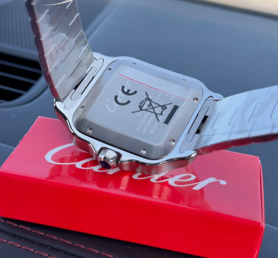 Cartier SANTOS steel strap watch