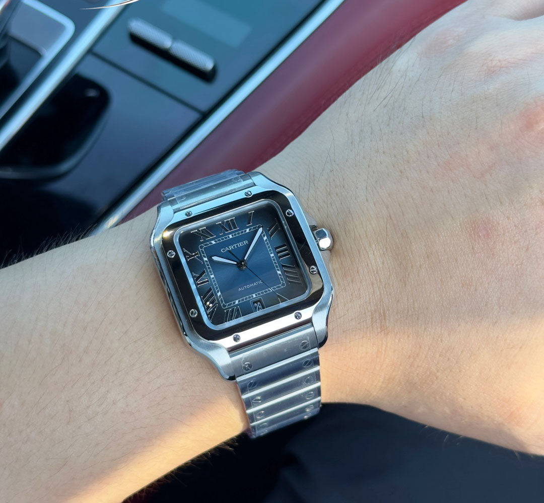 Cartier SANTOS steel strap watch