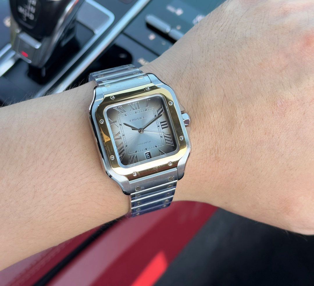 Cartier SANTOS steel strap watch
