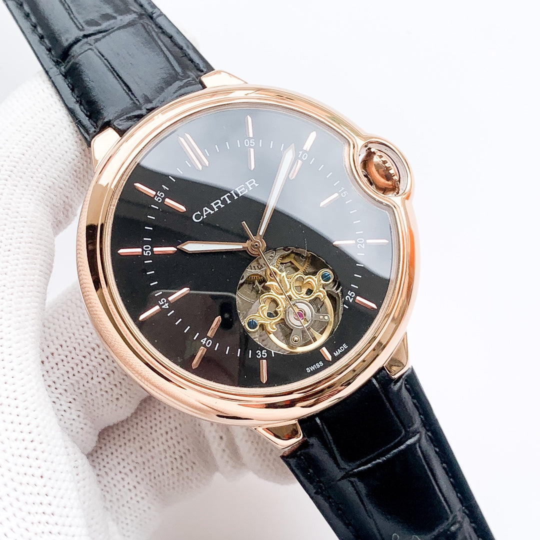 Cartier Blue Balloon Series Hollow Flywheel Men's Fully Automatic Mechanical Watch