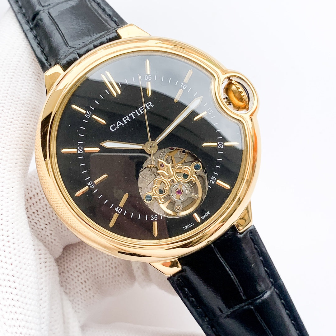 Cartier Blue Balloon Series Hollow Flywheel Men's Fully Automatic Mechanical Watch