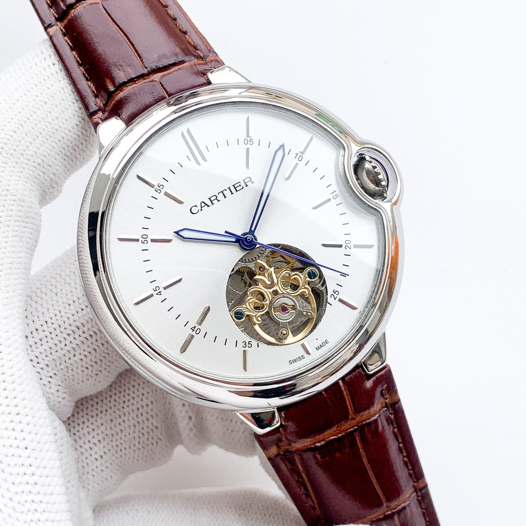 Cartier Blue Balloon Series Hollow Flywheel Men's Fully Automatic Mechanical Watch