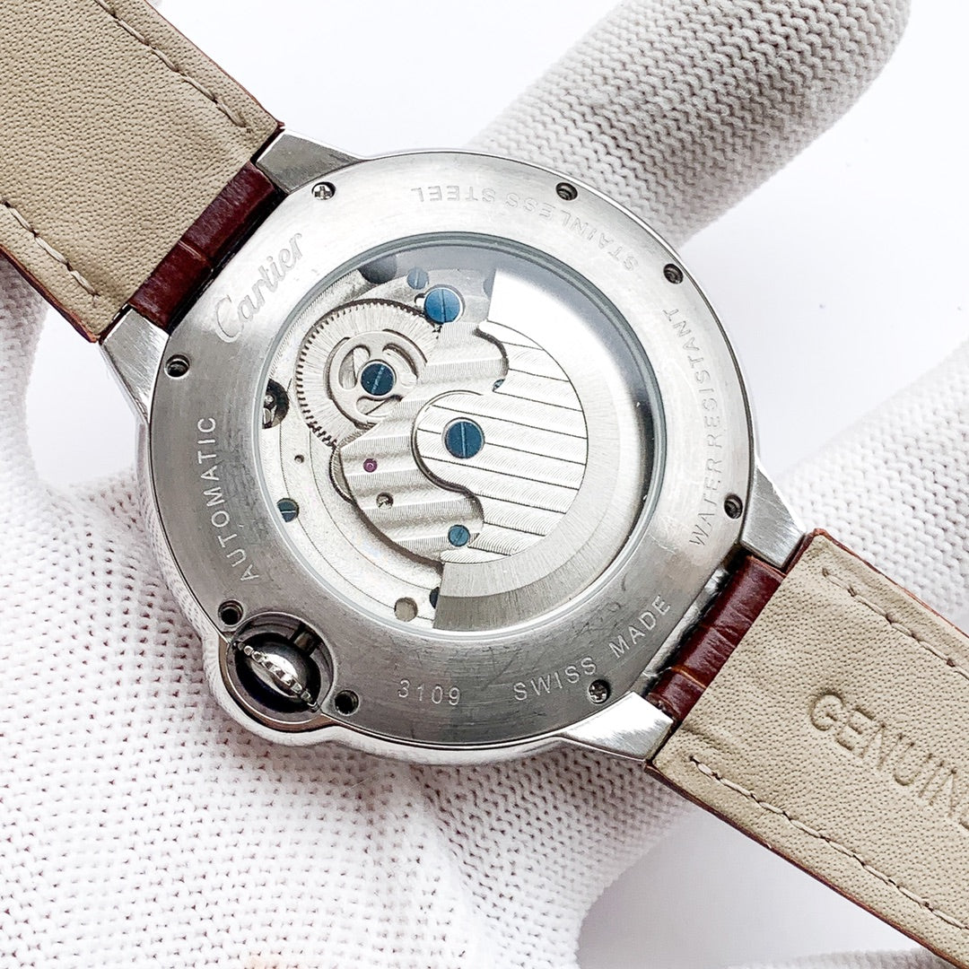 Cartier Blue Balloon Series Hollow Flywheel Men's Fully Automatic Mechanical Watch
