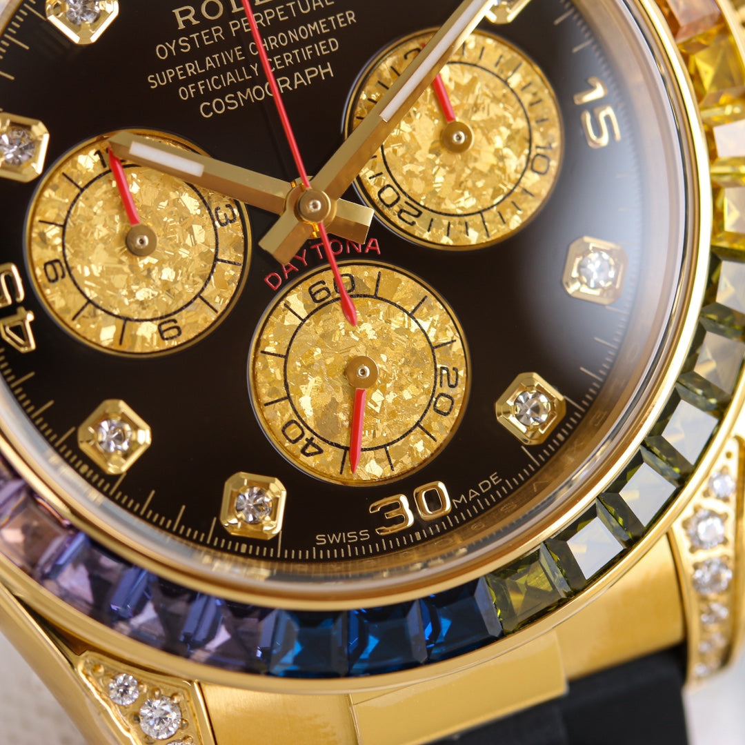 Rolex Oyster Perpetual Cosmograph Daytona Frosted Gold Eye Edition Wrist Watch