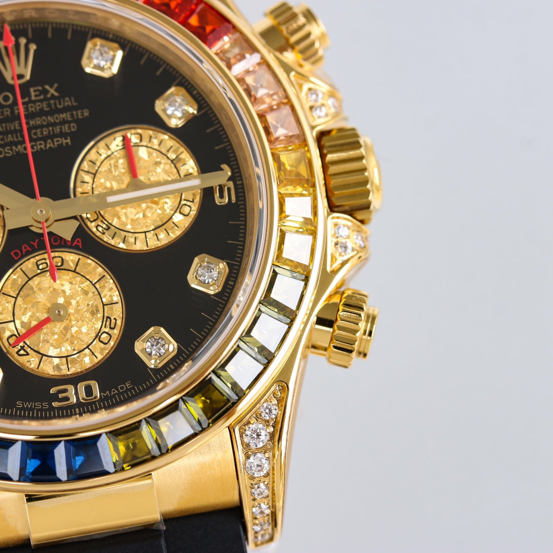 Rolex Oyster Perpetual Cosmograph Daytona Frosted Gold Eye Edition Wrist Watch