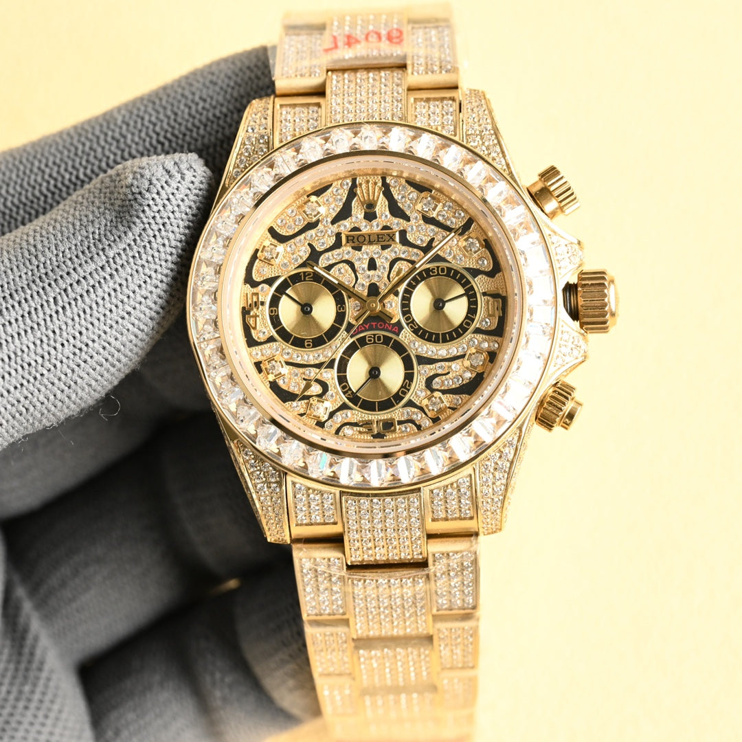 Rolex Daytona Full Diamond Men's Wrist Watch
