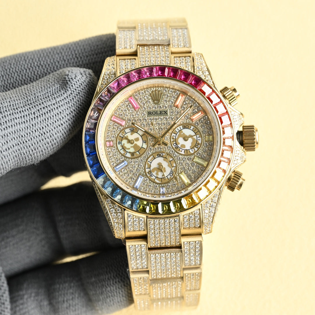 Rolex Daytona Full Diamond Men's Wrist Watch