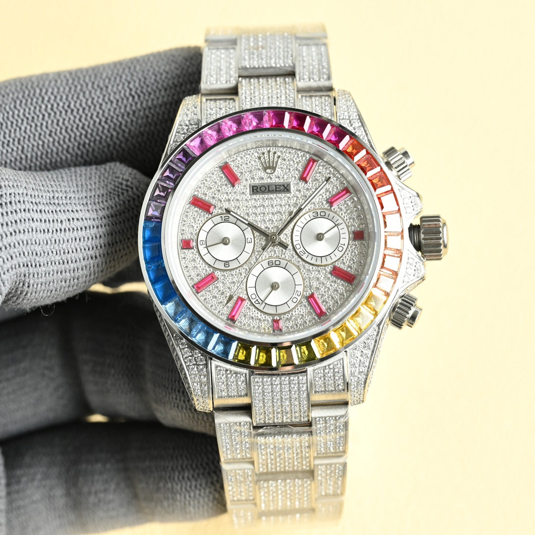 Rolex Daytona Full Diamond Men's Wrist Watch