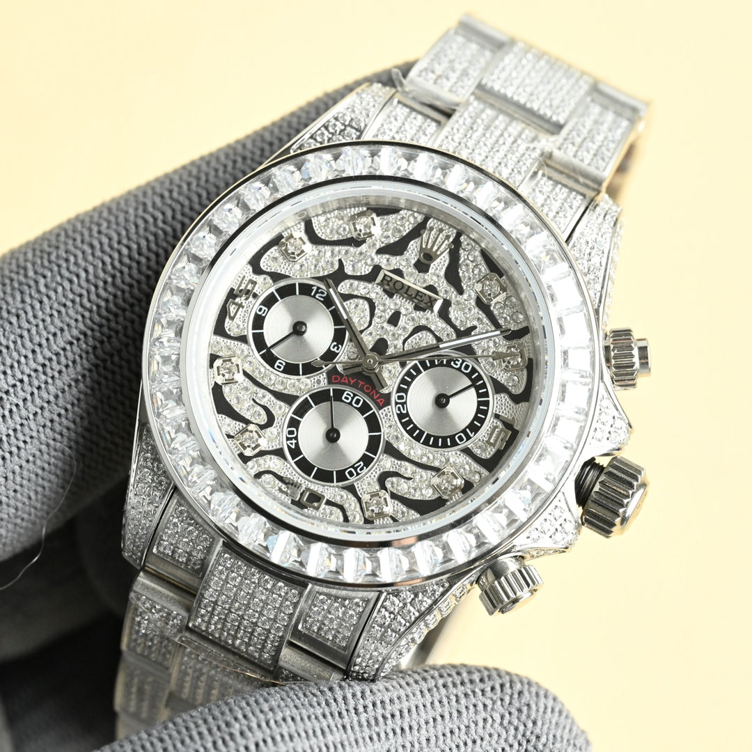 Rolex Daytona Full Diamond Men's Wrist Watch