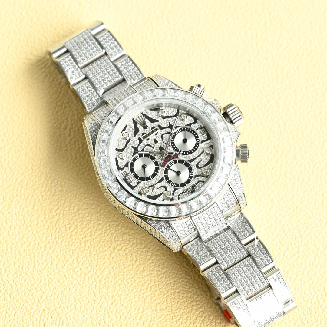Rolex Daytona Full Diamond Men's Wrist Watch