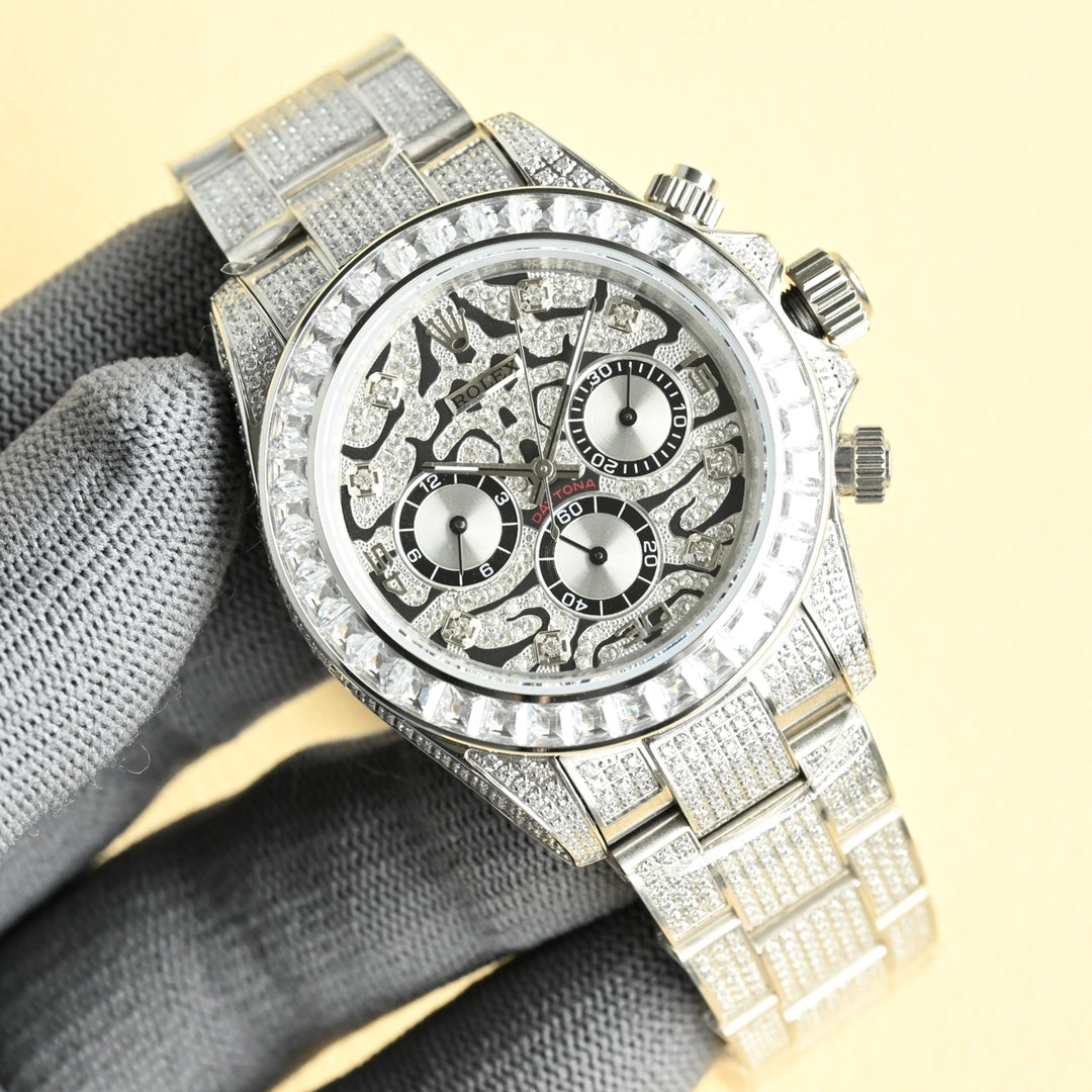 Rolex Daytona Full Diamond Men's Wrist Watch
