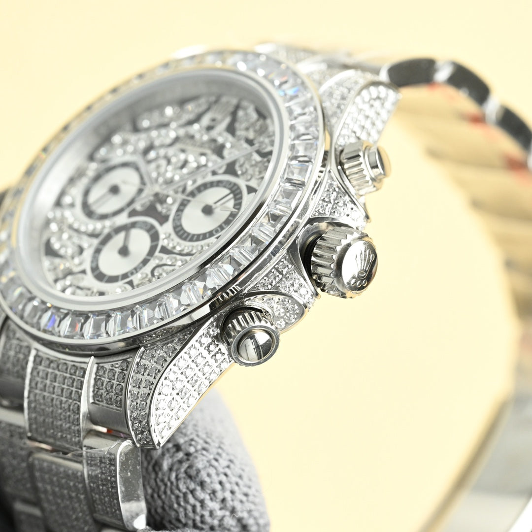 Rolex Daytona Full Diamond Men's Wrist Watch