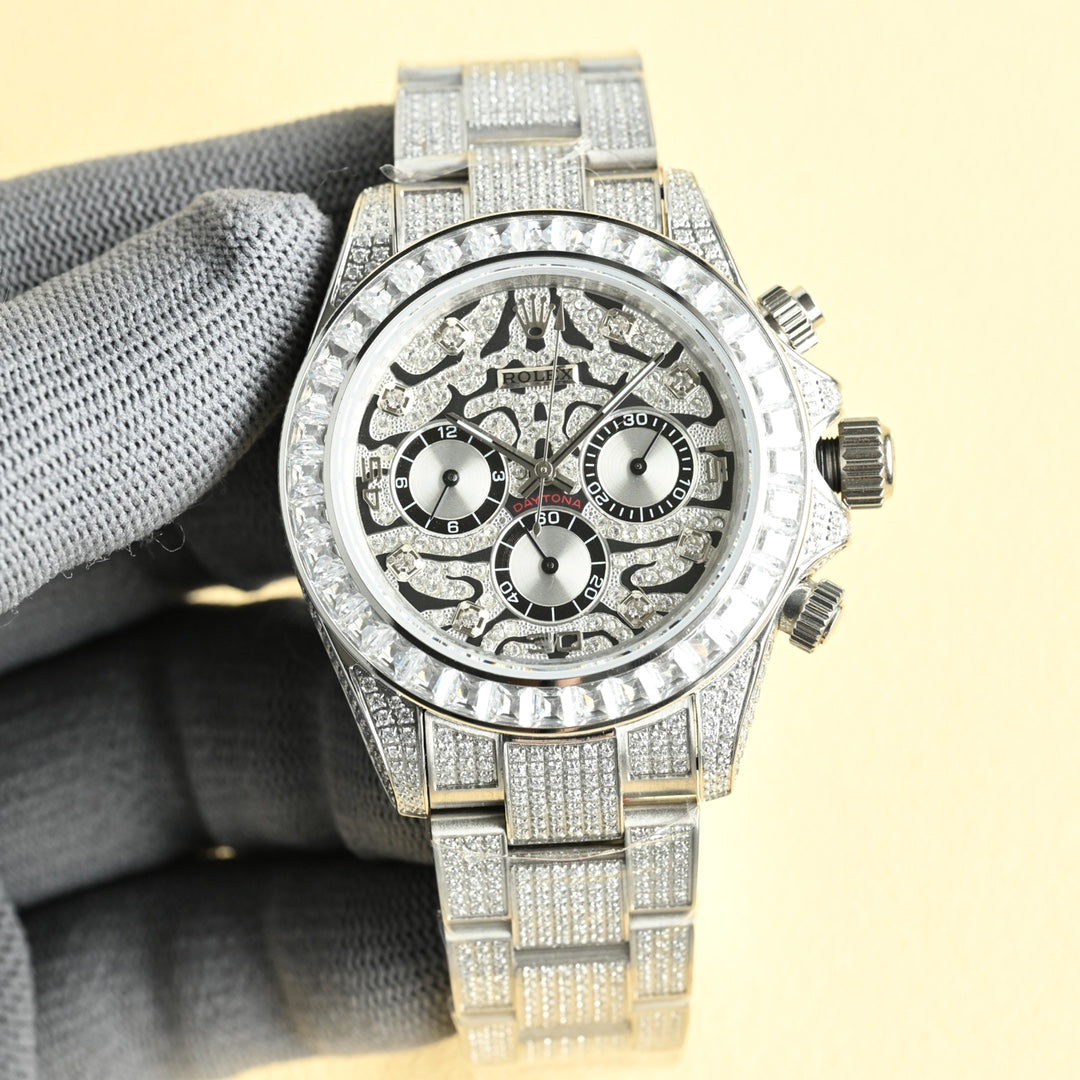 Rolex Daytona Full Diamond Men's Wrist Watch