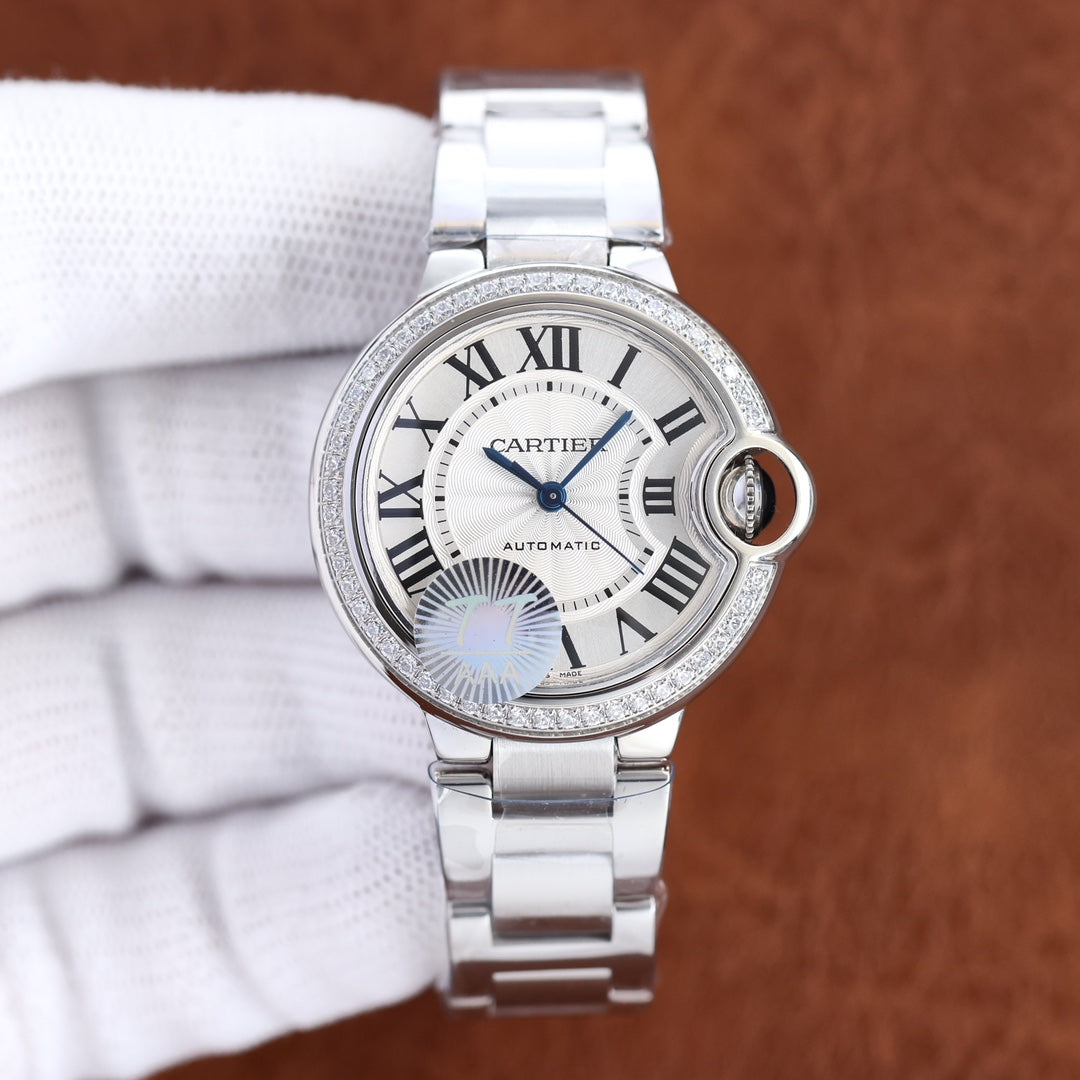 Cartier Blue Balloon Diamond Set Mechanical Watch