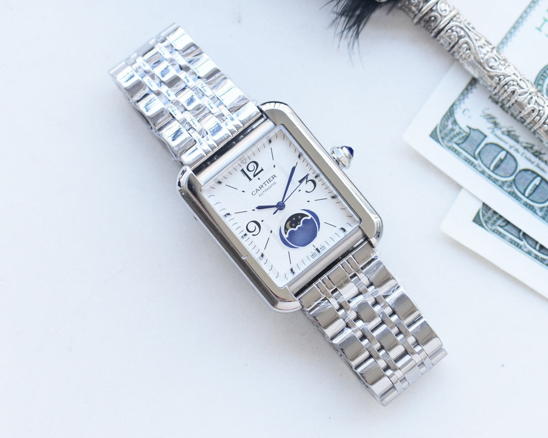 Cartier Square Metal Strap Men's Watch