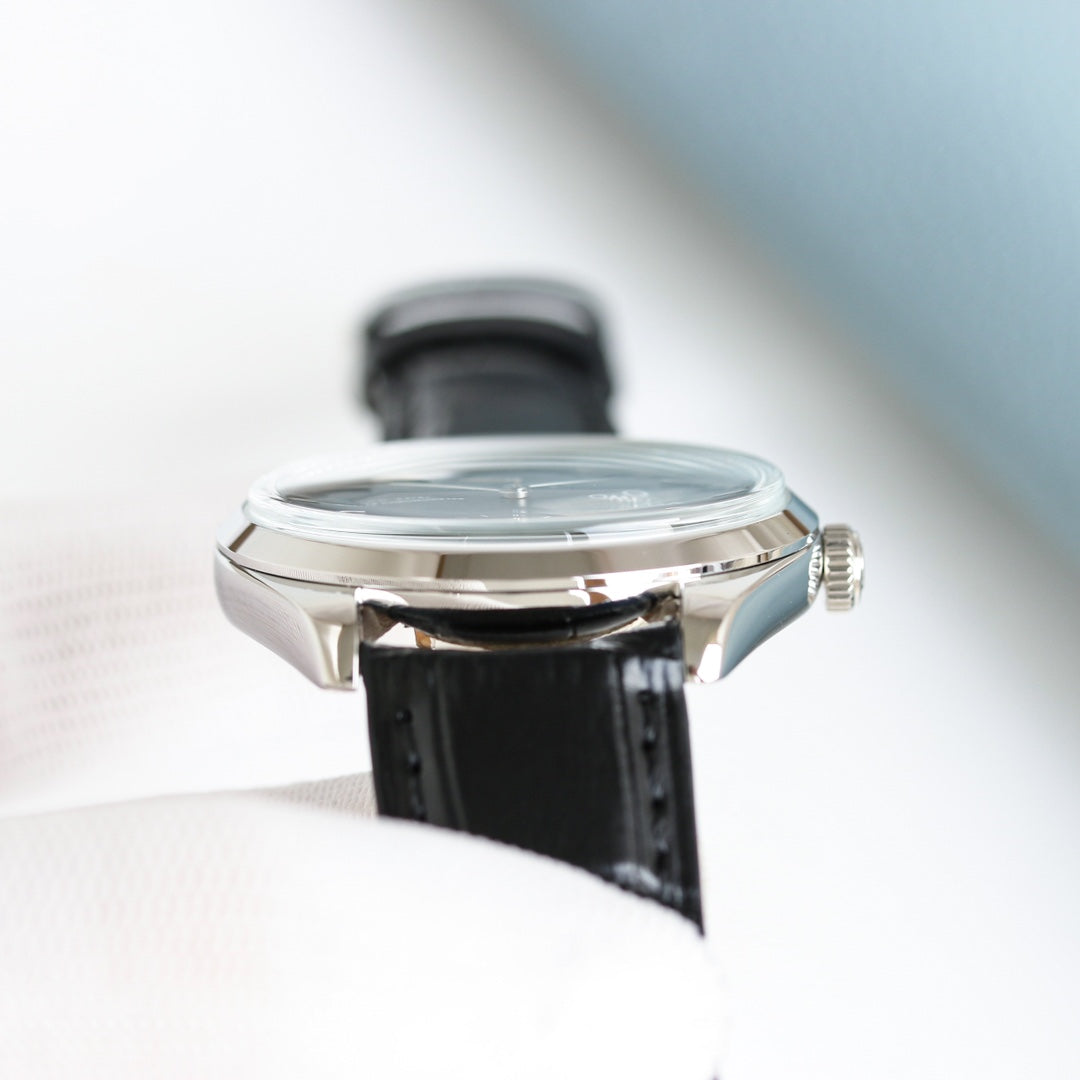 Omega Retro Leather Strap Watch