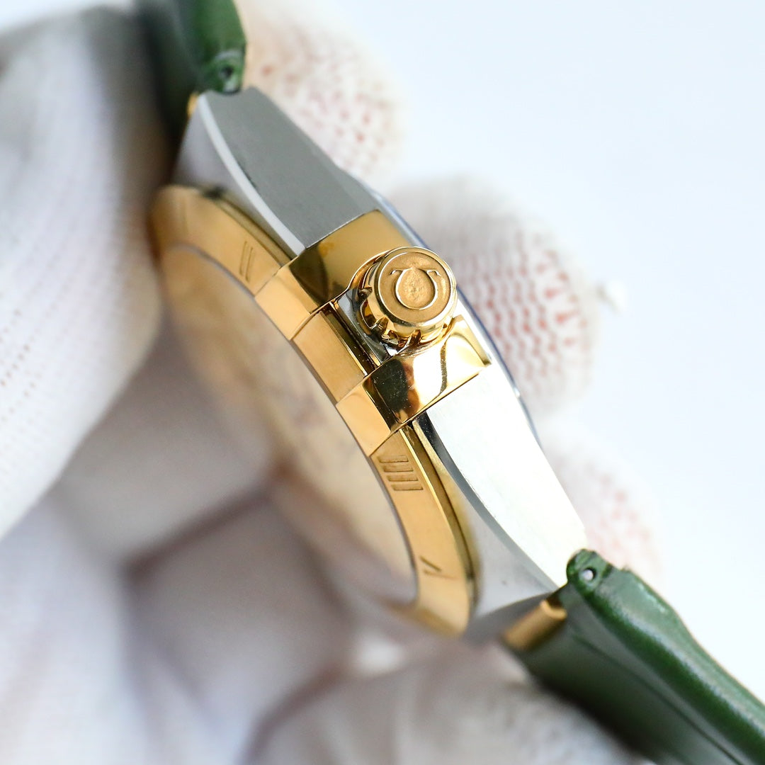 Omega Constellation Series Leather Strap Watch