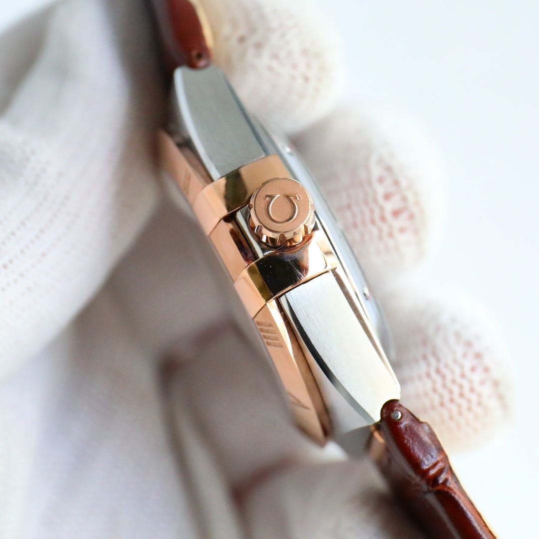 Omega Constellation Series Leather Strap Watch