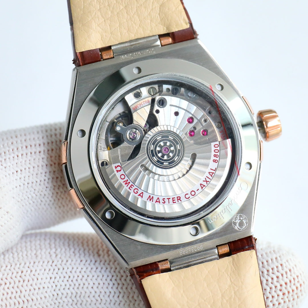 Omega Constellation Series Leather Strap Watch