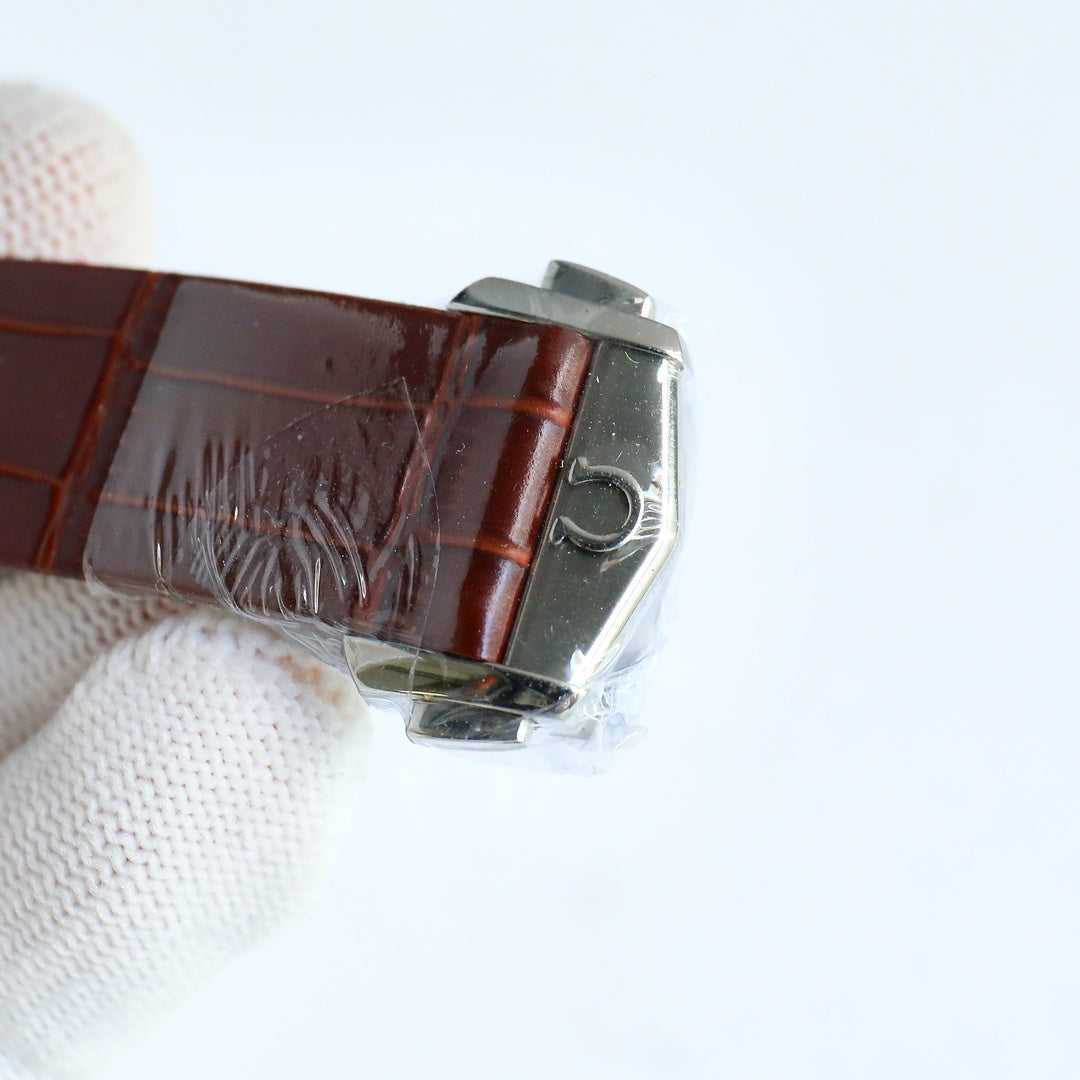 Omega Constellation Series Leather Strap Watch