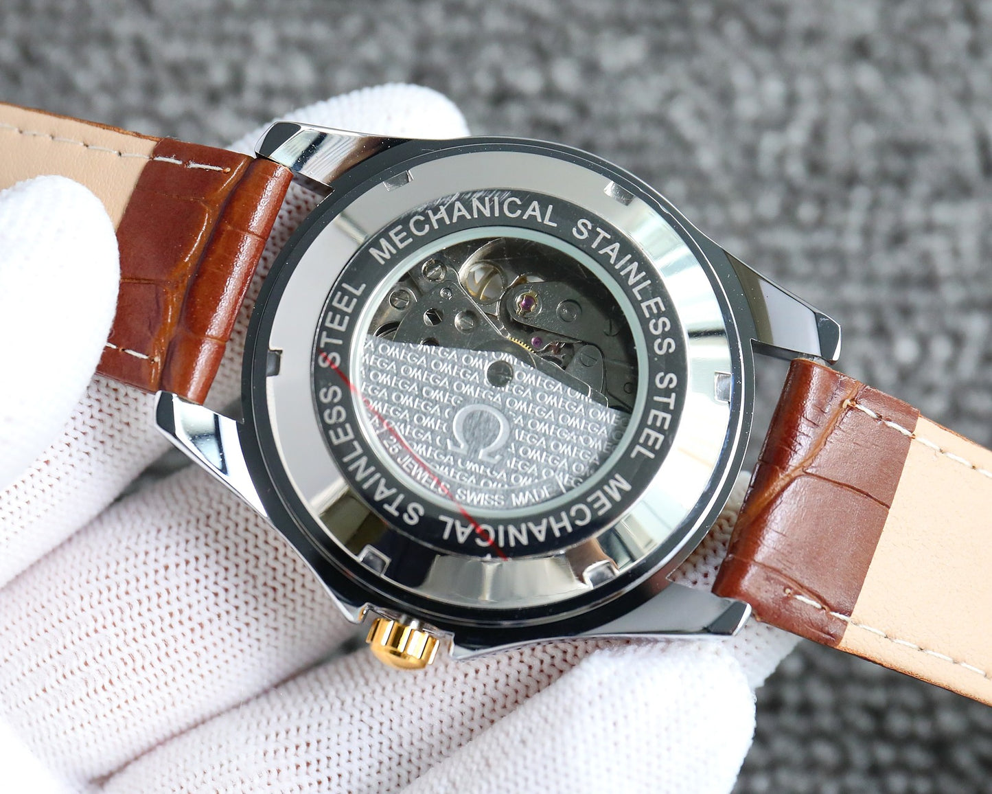 Omega Nine Wheel Fully Automatic Sun Moon Star Mechanical Watch