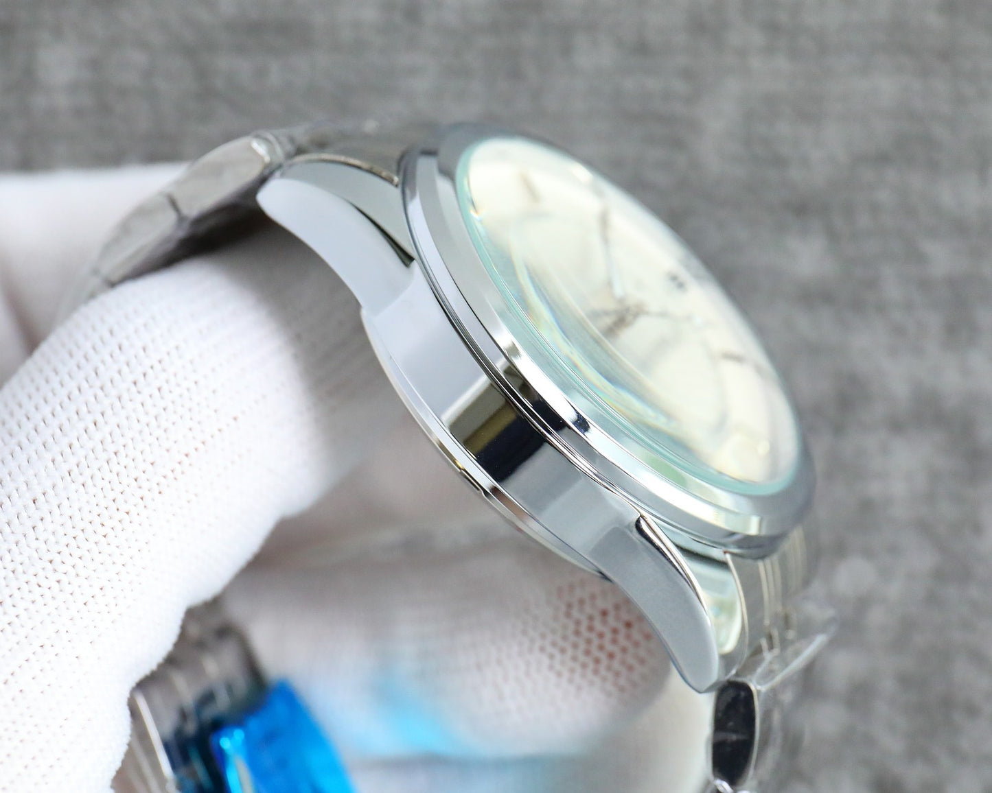 Omega Nine Wheel Fully Automatic Sun Moon Star Metal Strap Watch