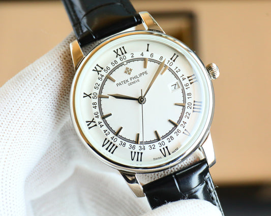 Patek Philippe Disc Leather Strap Fully Automatic Mechanical Watch