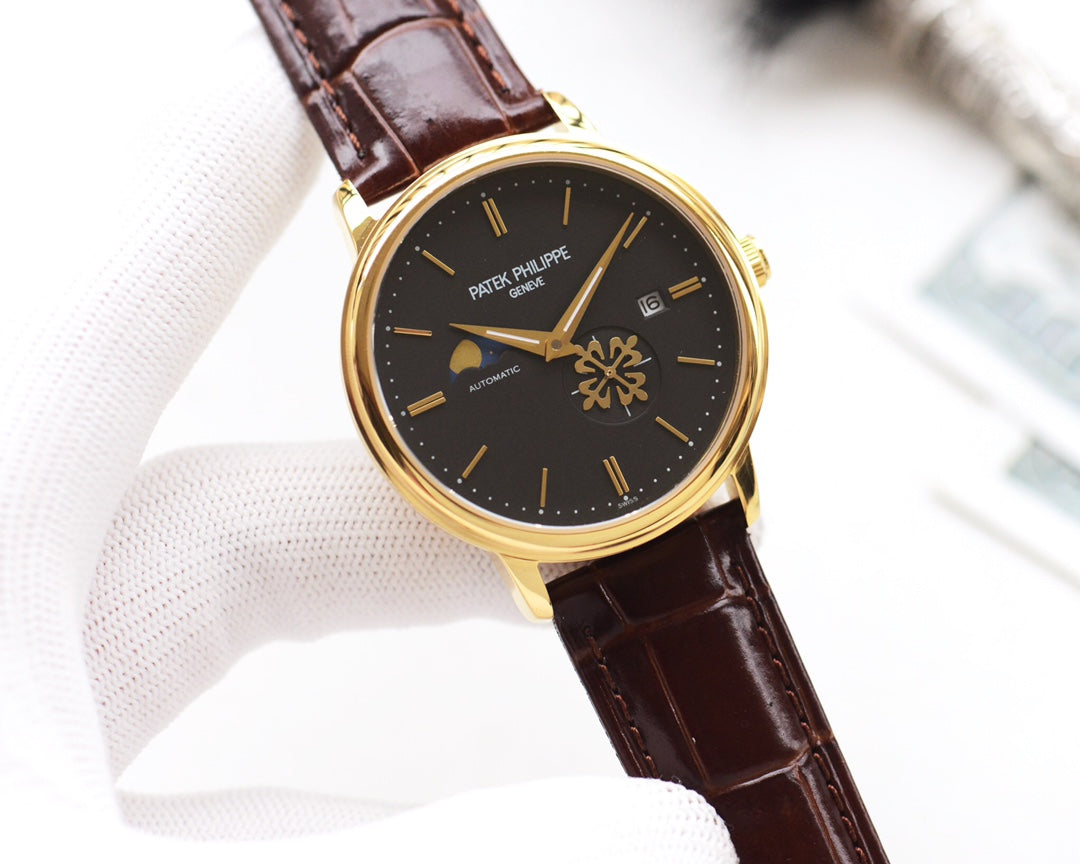Patek Philippe Leather Strap Men's Watch