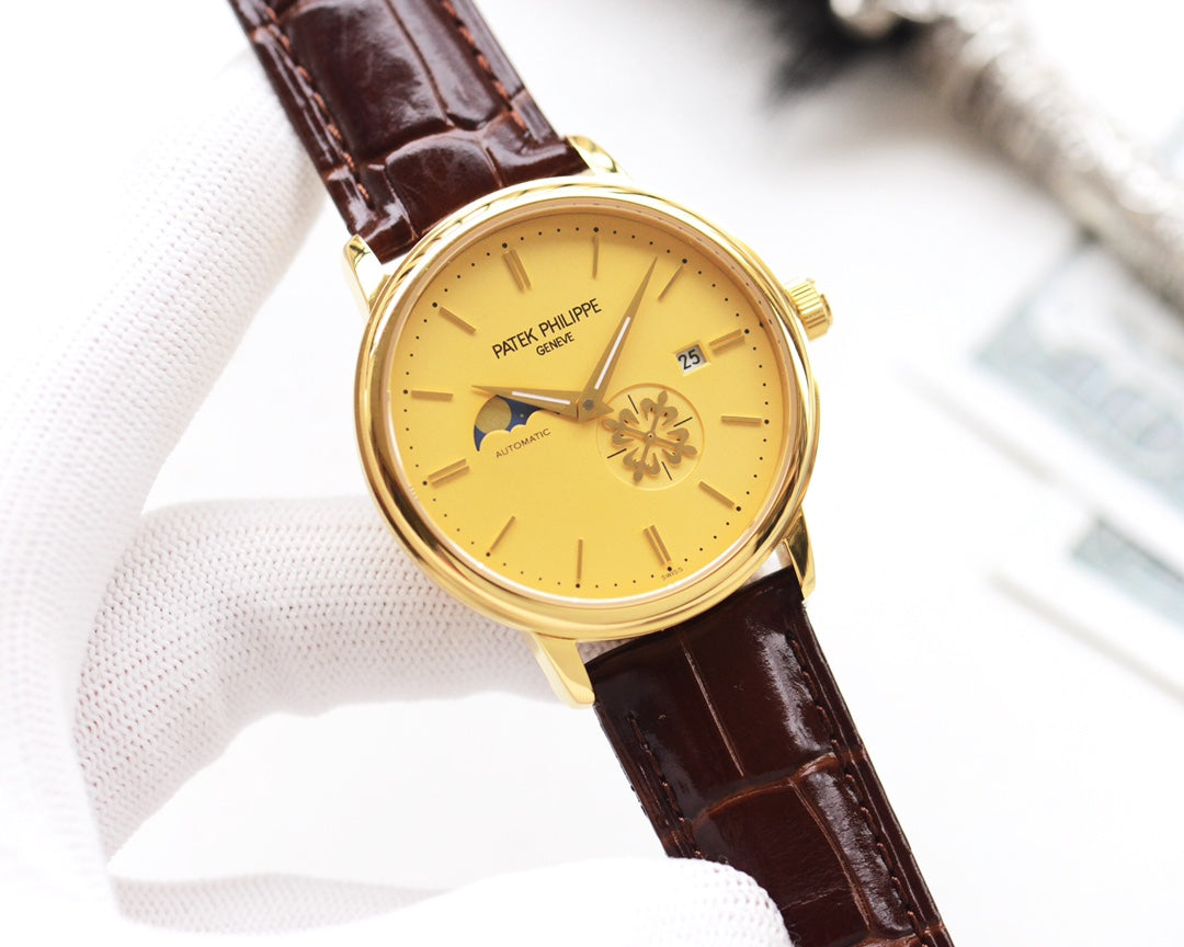 Patek Philippe Leather Strap Men's Watch