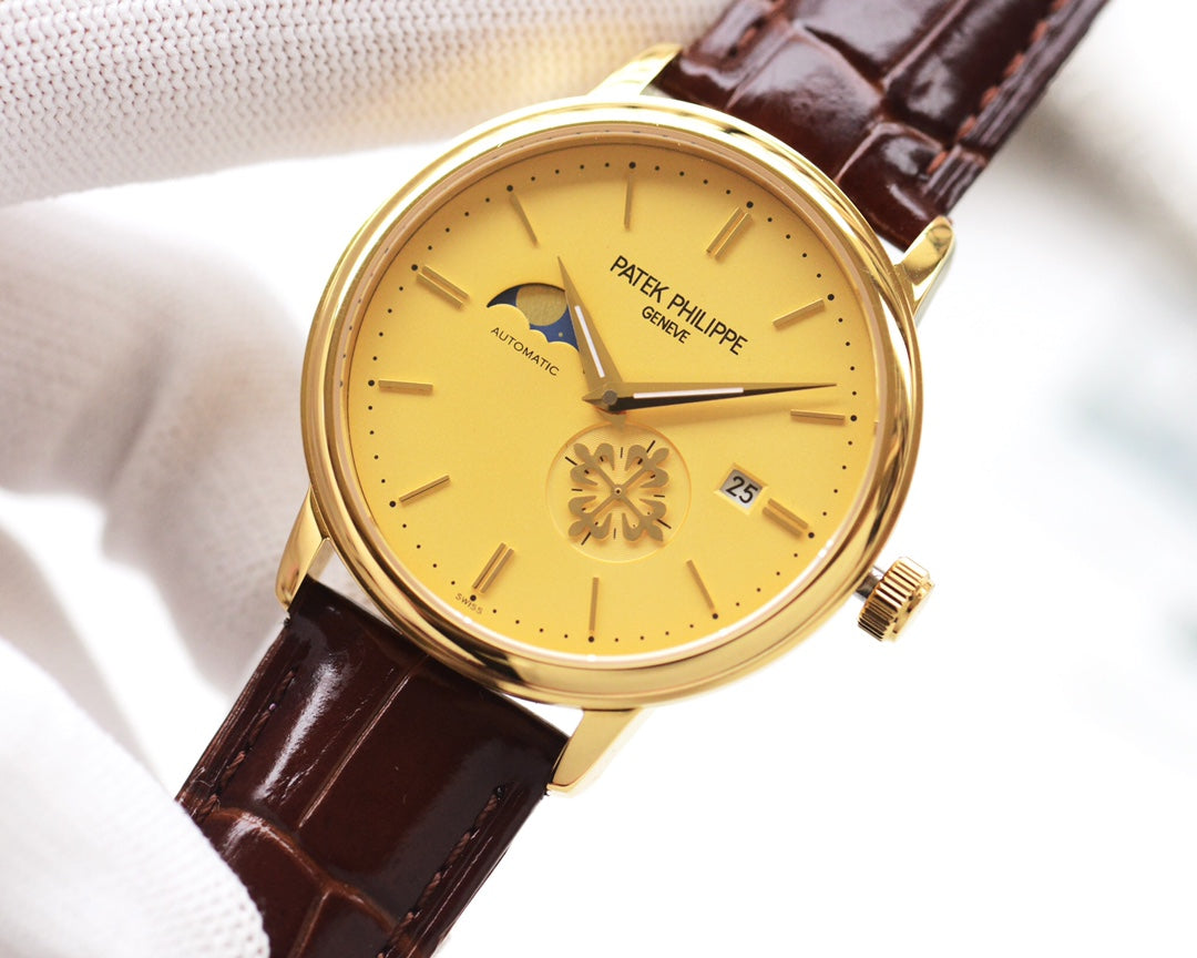 Patek Philippe Leather Strap Men's Watch