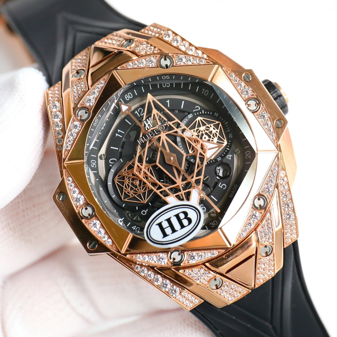 Hublot's brand new tattoo second-generation diamond inlaid watch