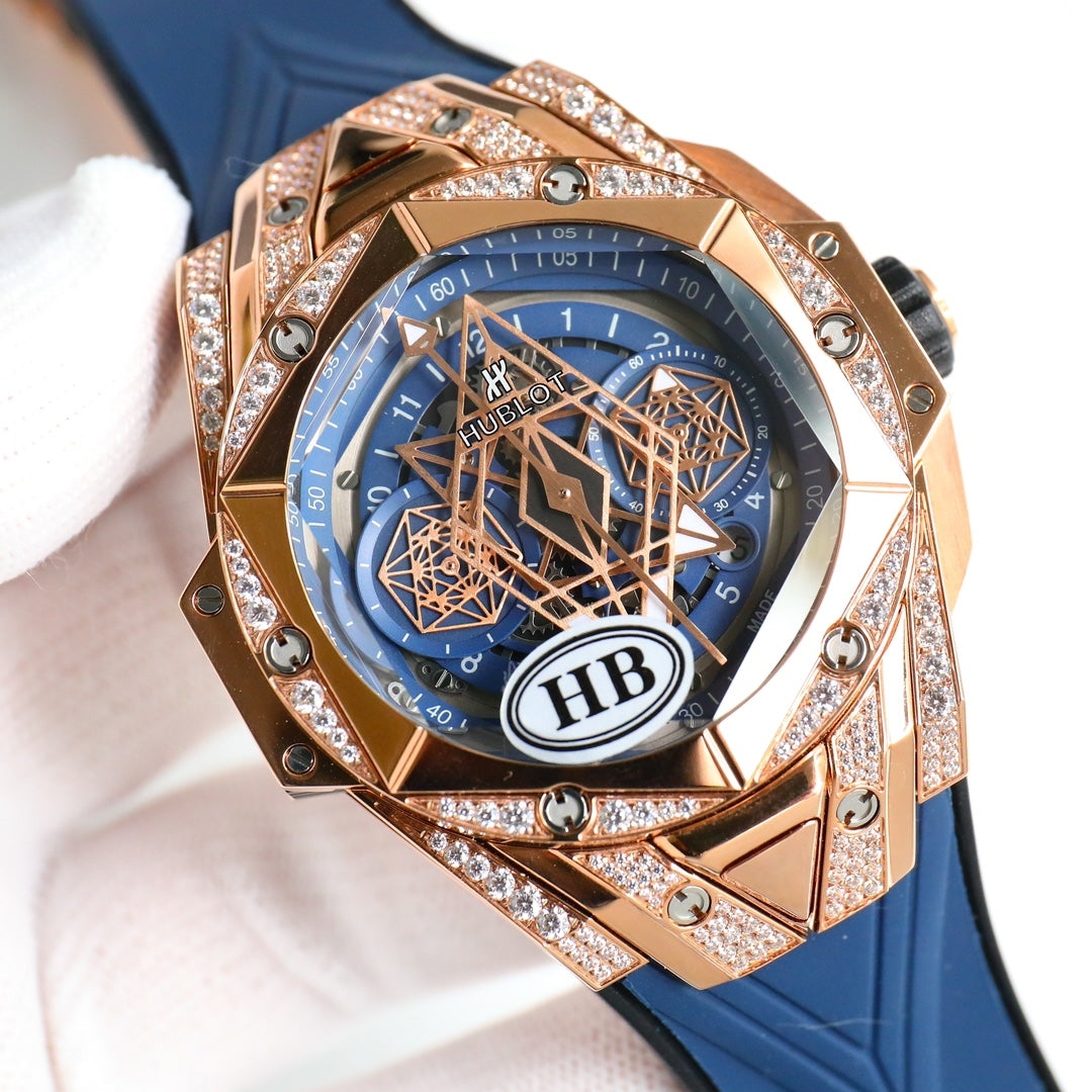 Hublot's brand new tattoo second-generation diamond inlaid watch