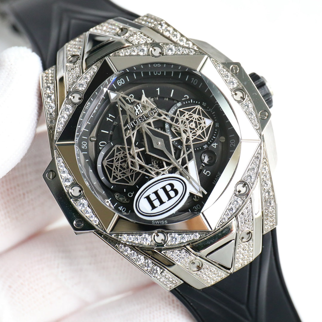 Hublot's brand new tattoo second-generation diamond inlaid watch
