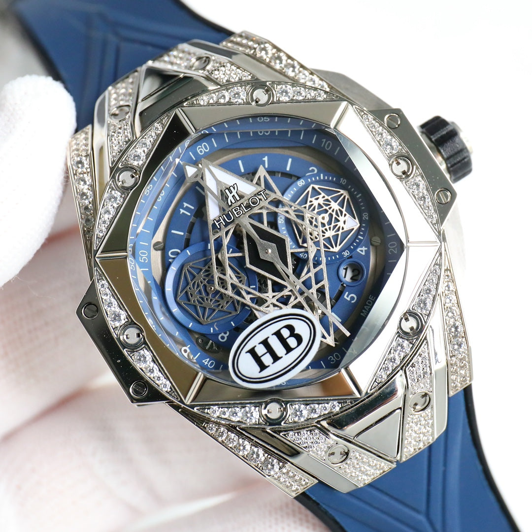 Hublot's brand new tattoo second-generation diamond inlaid watch