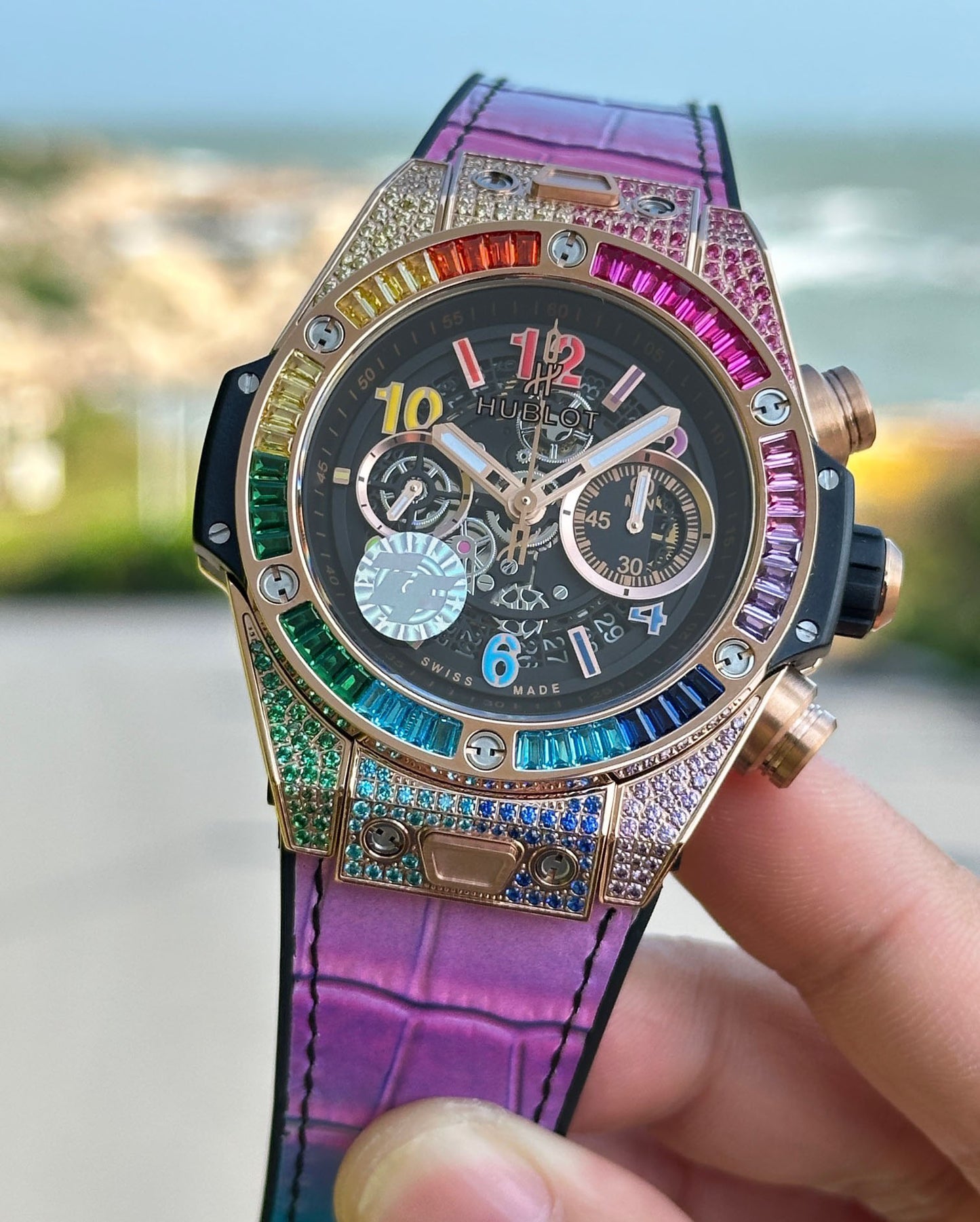 Hublot Big Bang Explosion Element Material Full Diamond Watch