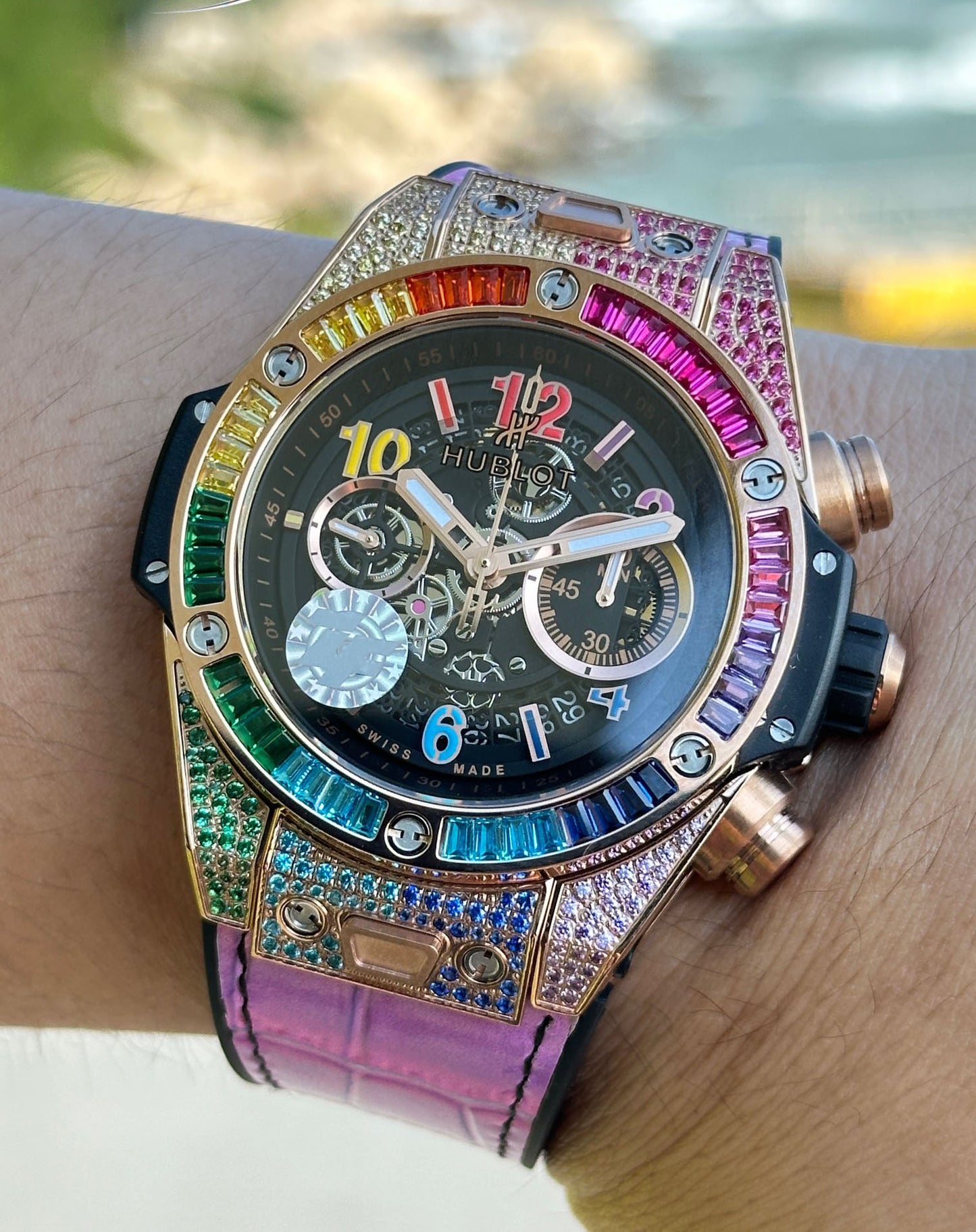 Hublot Big Bang Explosion Element Material Full Diamond Watch