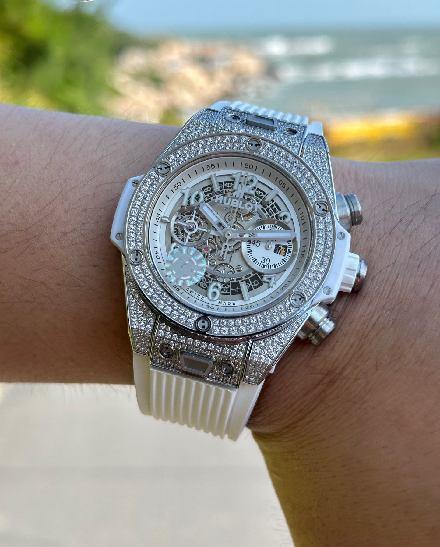 Hublot Big Bang Explosion Element Material Full Diamond Watch