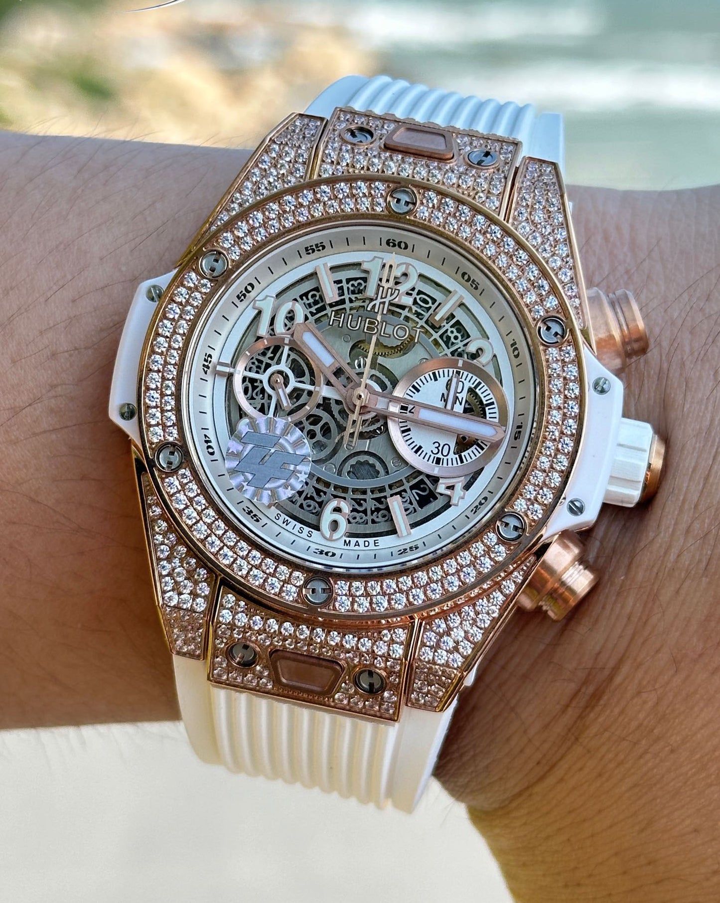 Hublot Big Bang Explosion Element Material Full Diamond Watch